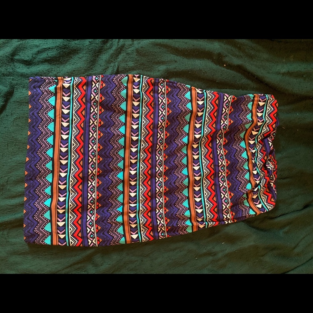 Strapless tribal sundress